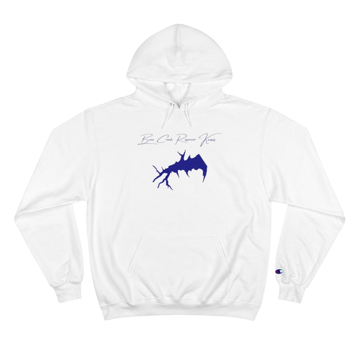 Kansas  Bone  Creek  Reservoir  Hoodie  front  position  view  from  front  white.webp