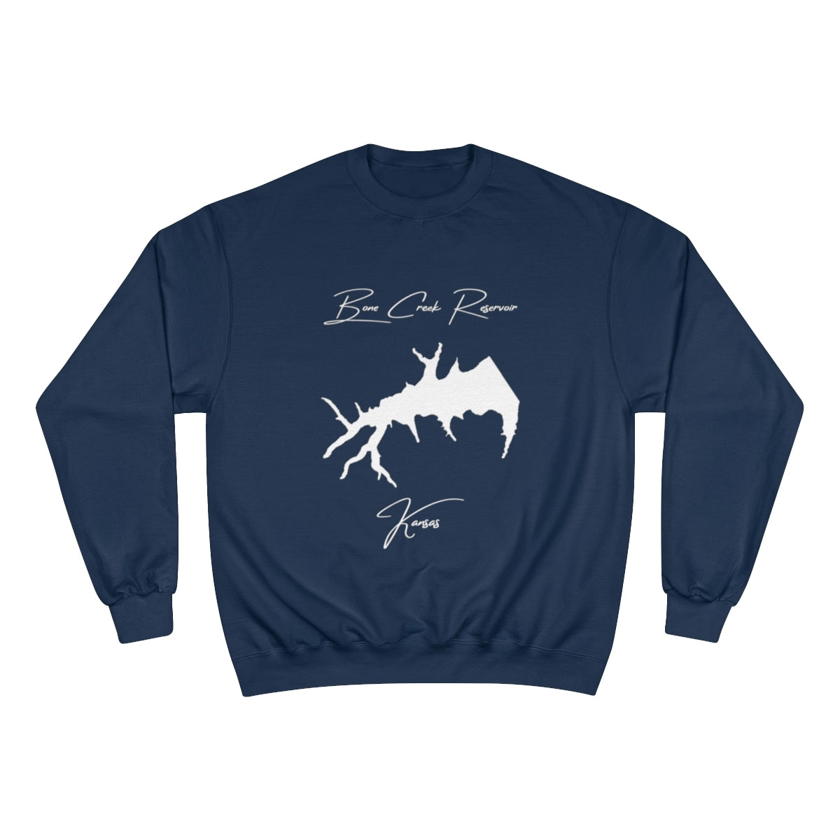 Kansas  Bone  Creek  Reservoir  Sweatshirt  front  position  view  from  front  navy.webp