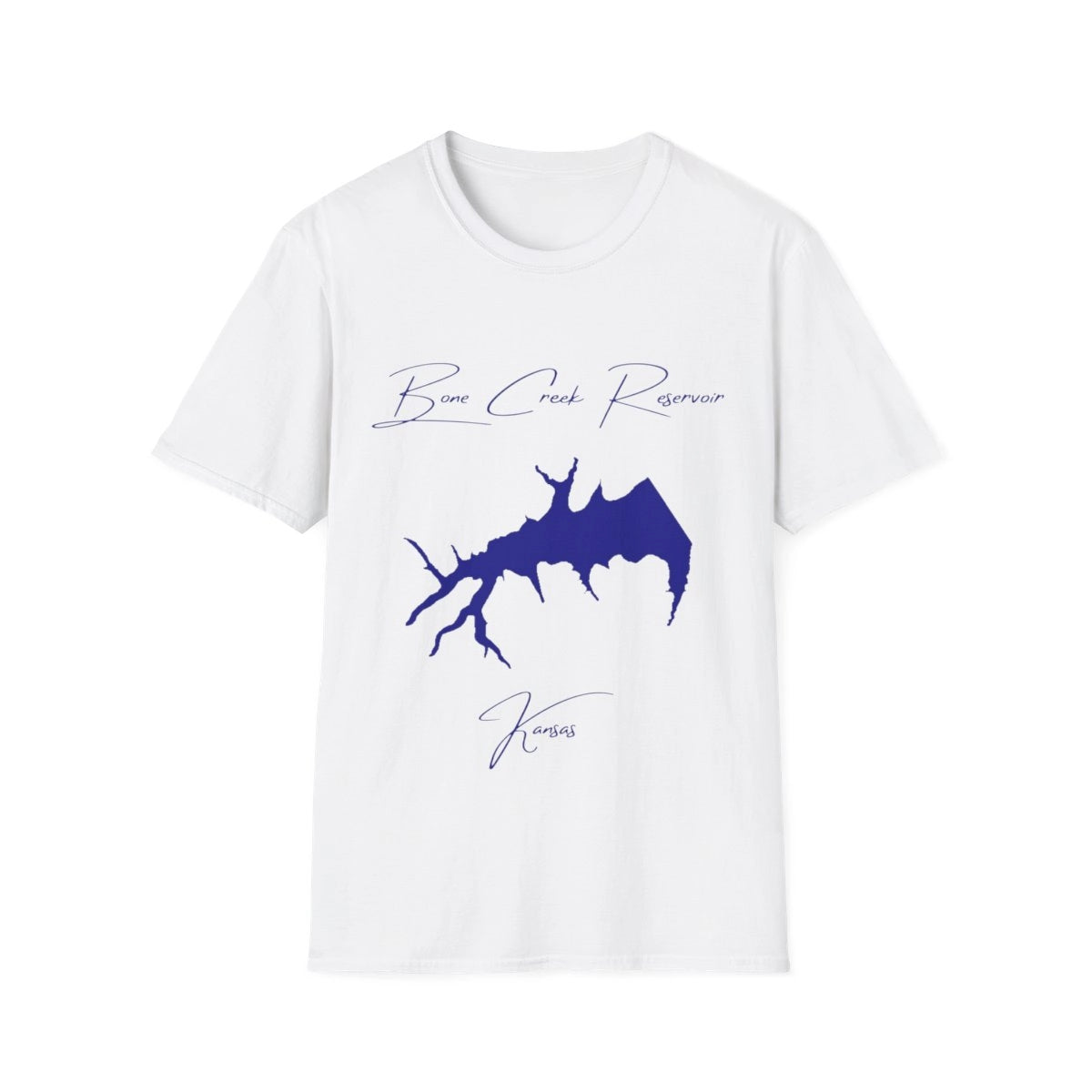 Kansas  Bone  Creek  Reservoir  T-shirt  front  position  view  from  front  white.webp