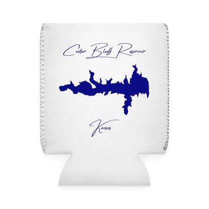Kansas  Cedar  Bluff  Reservoir  Can  Koozie  front  position  view  from  front-1  white.webp