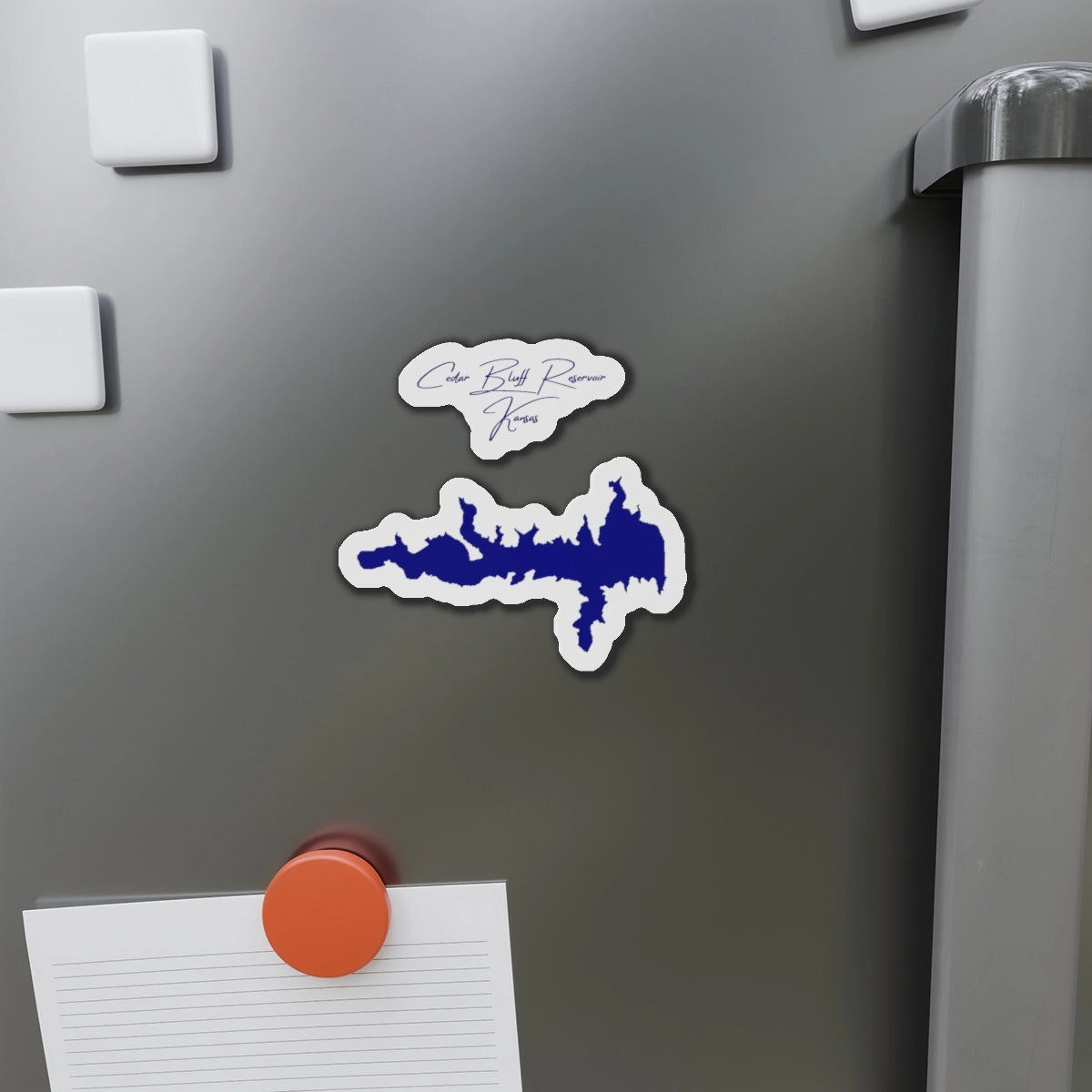 Kansas  Cedar  Bluff  Reservoir  Die  Cut  Magnet  front  position  view  from  context-1  4  x  4.webp