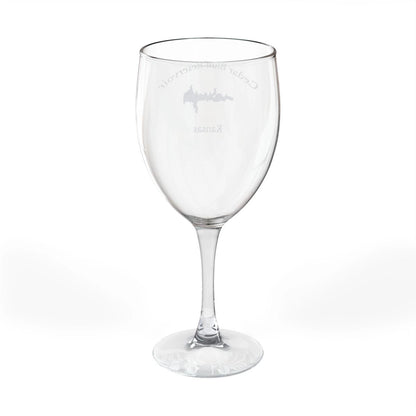 Kansas  Cedar  Bluff  Reservoir  Engraved  Wine  Glass  other  position  view  from  back  10.5oz.webp