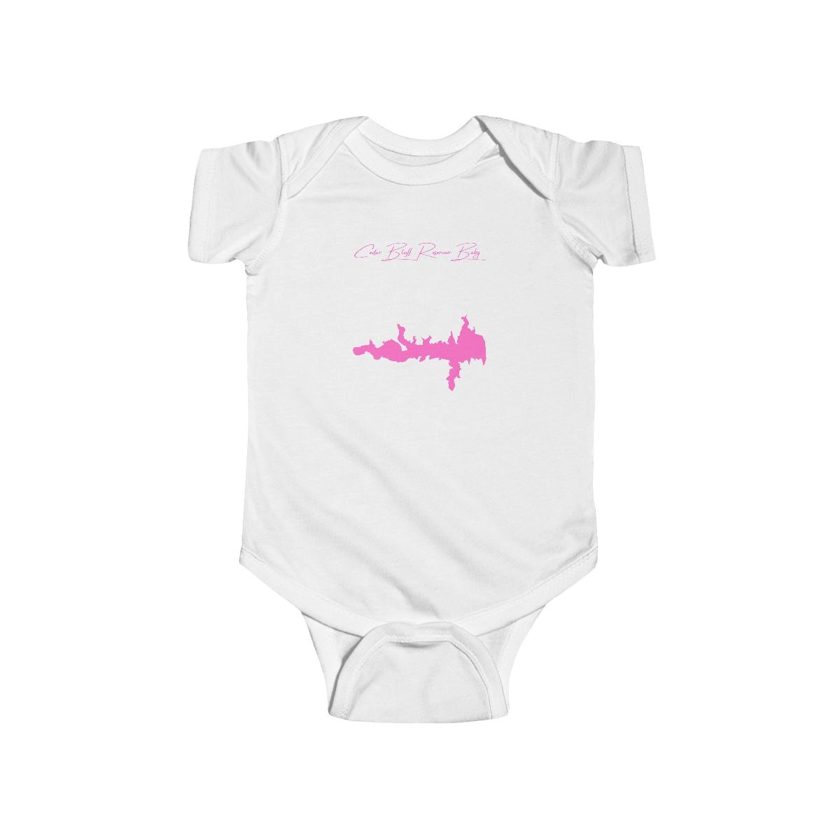Kansas  Cedar  Bluff  Reservoir  Onesie  front  position  view  from  front  white.webp