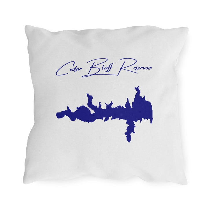 Kansas  Cedar  Bluff  Reservoir  Outdoor  Pillow  back  position  view  from  back  18  x  18.webp