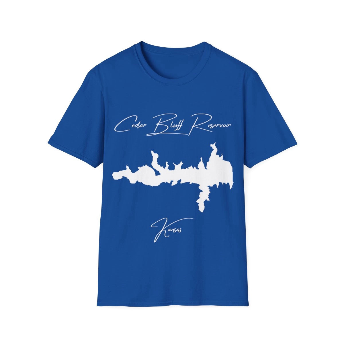 Kansas  Cedar  Bluff  Reservoir  T-shirt  front  position  view  from  front  royal.webp