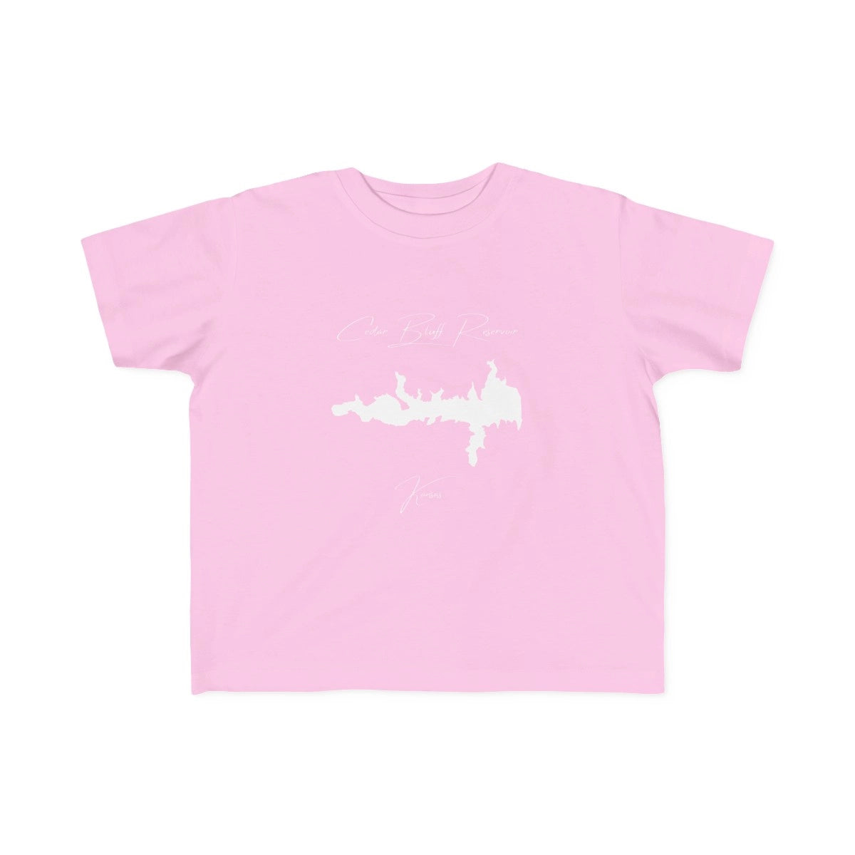 Kansas  Cedar  Bluff  Reservoir  Toddler  T-shirt  front  position  view  from  front  pink.webp