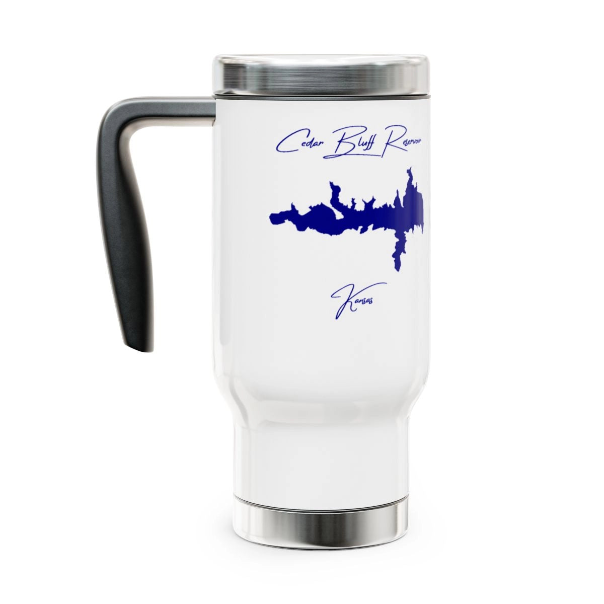 Kansas  Cedar  Bluff  Reservoir  Travel  Mug  other  position  view  from  left  14oz.webp