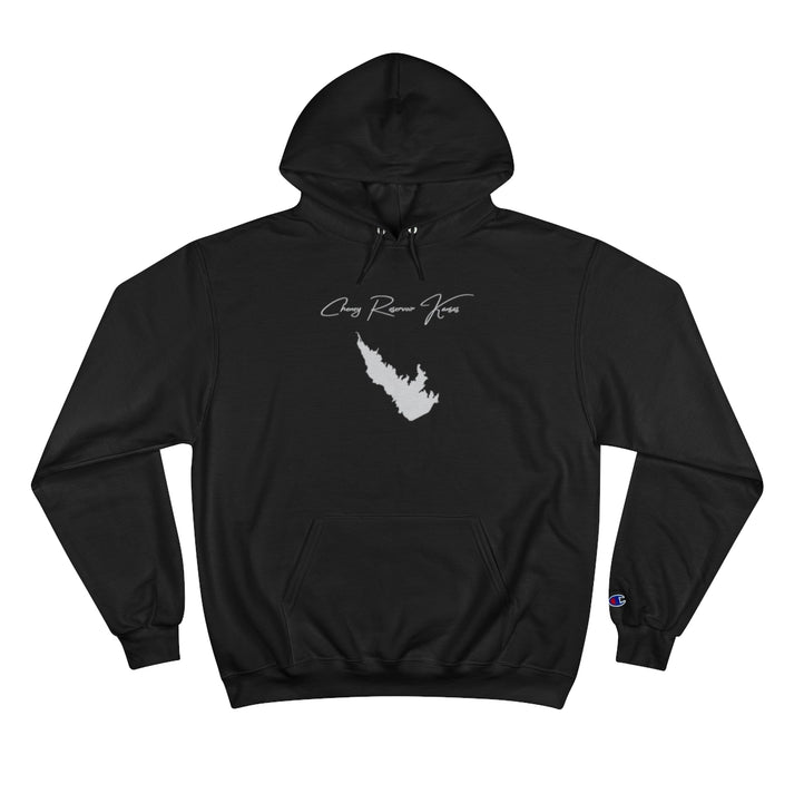 Kansas  Cheney  Reservoir  Hoodie  front  position  view  from  front  black.webp