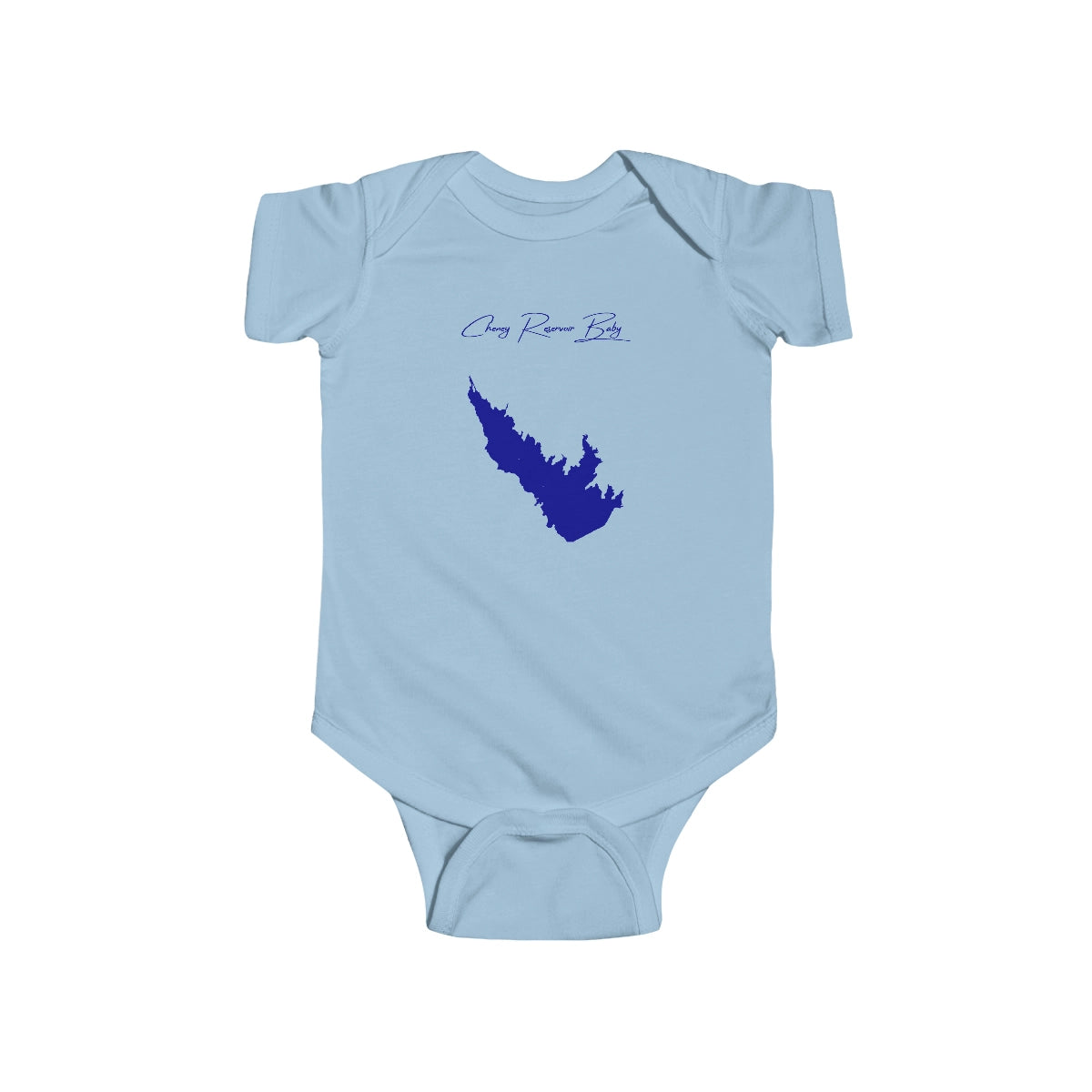 Kansas  Cheney  Reservoir  Onesie  front  position  view  from  front  light  blue.webp