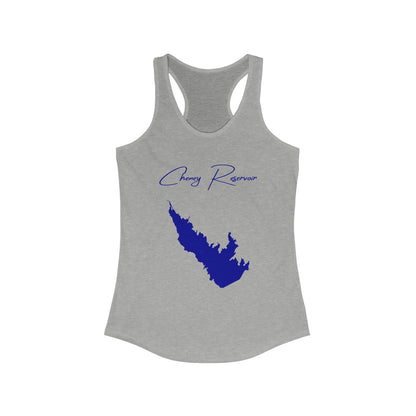 Kansas  Cheney  Reservoir  Racerback-Tank  front  position  view  from  front  heather  grey.webp