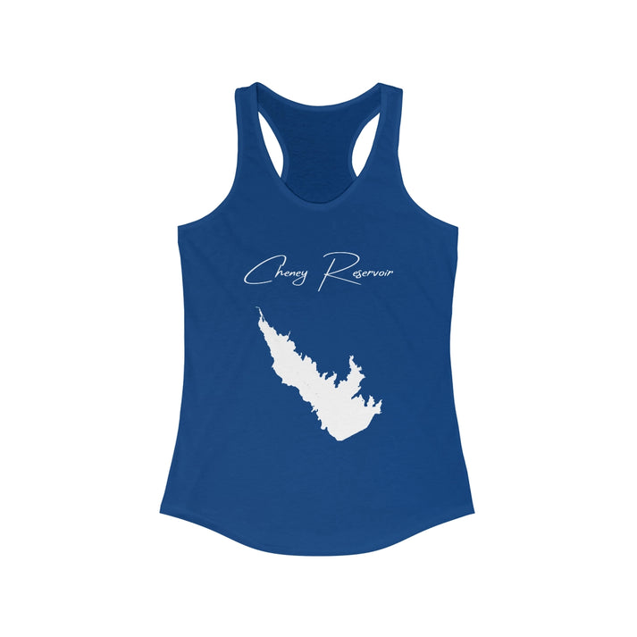 Kansas  Cheney  Reservoir  Racerback-Tank  front  position  view  from  front  solid  royal.webp