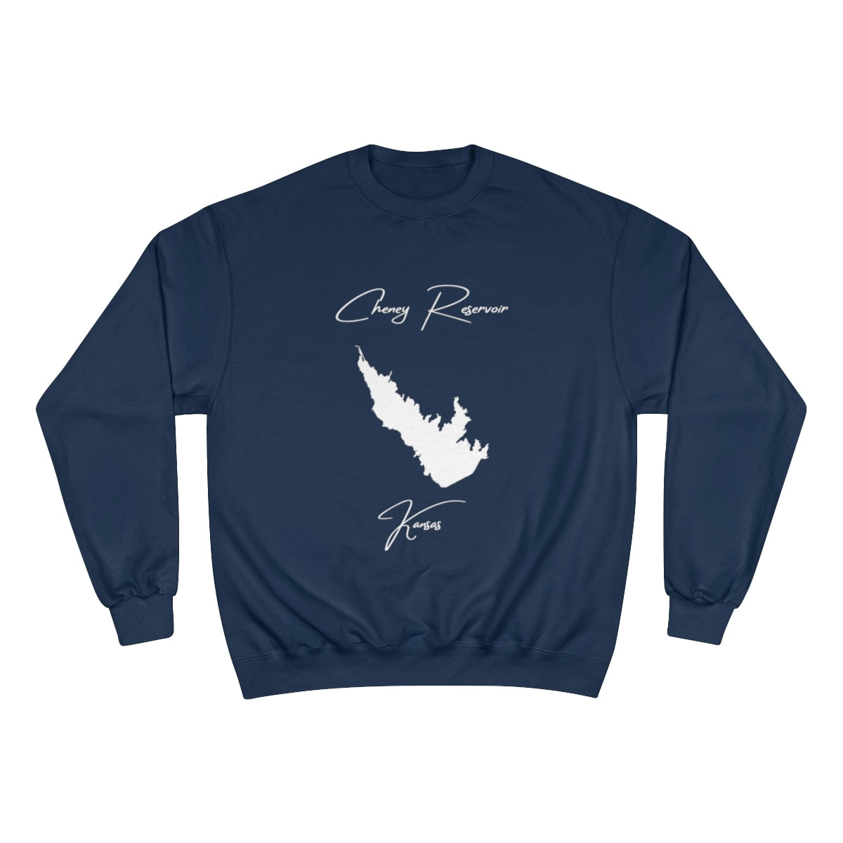 Kansas  Cheney  Reservoir  Sweatshirt  front  position  view  from  front  navy.webp