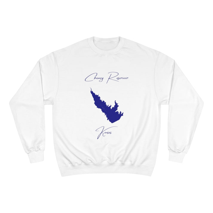 Kansas  Cheney  Reservoir  Sweatshirt  front  position  view  from  front  white.webp