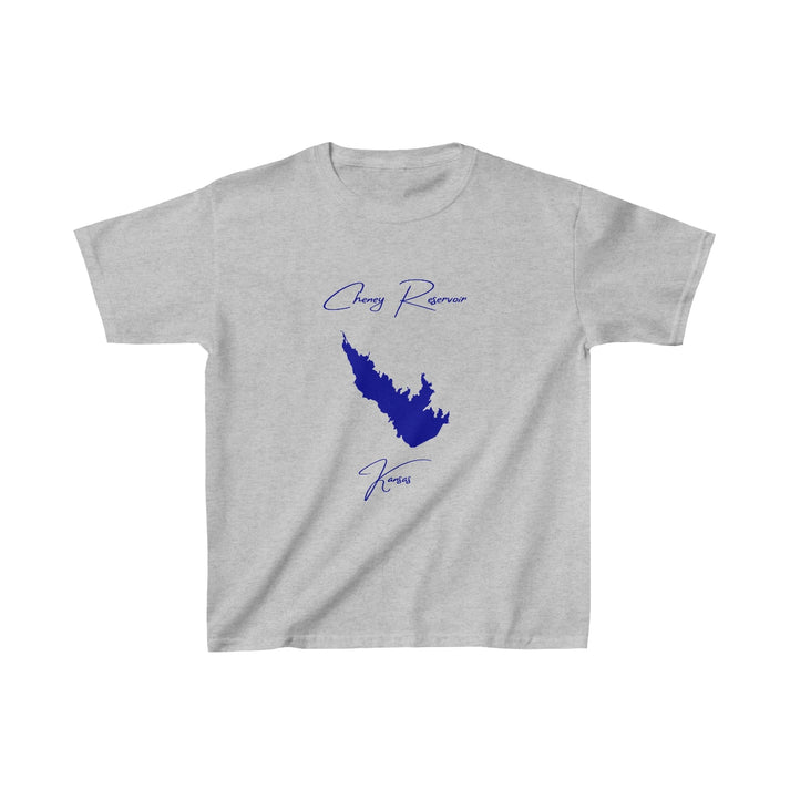 Kansas  Cheney  Reservoir  Youth  T-shirt  front  position  view  from  front  sport  grey.webp
