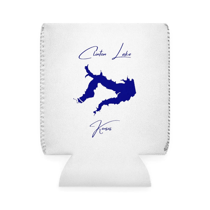 Kansas  Clinton  Lake  Can  Koozie  front  position  view  from  front-1  white.webp