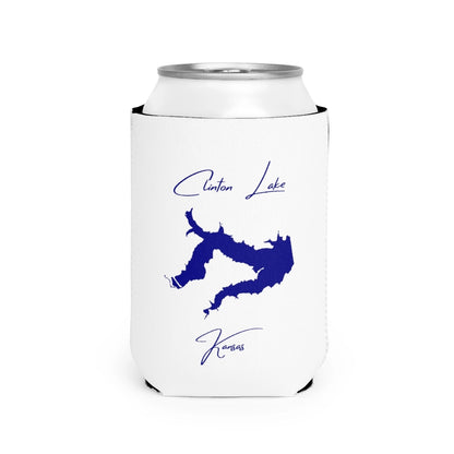 Kansas  Clinton  Lake  Can  Koozie  front  position  view  from  front-2  white.webp