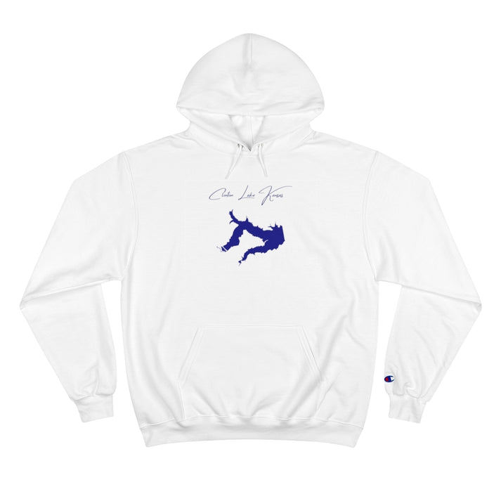 Kansas  Clinton  Lake  Hoodie  front  position  view  from  front  white.webp