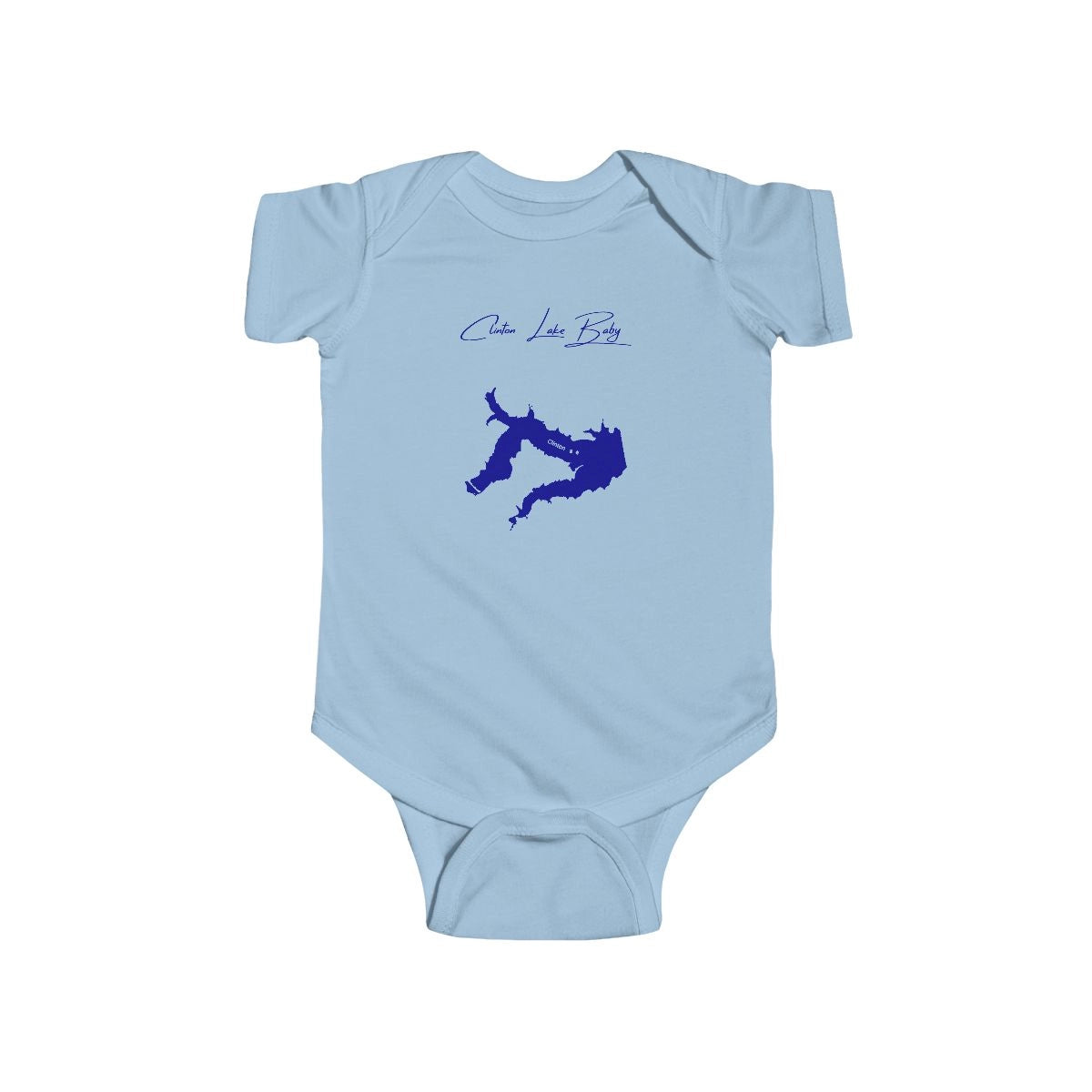 Kansas  Clinton  Lake  Onesie  front  position  view  from  front  light  blue.webp