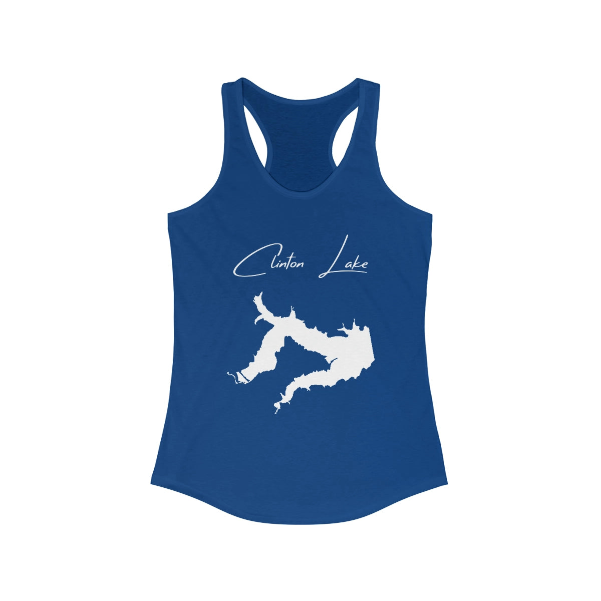 Kansas  Clinton  Lake  Racerback-Tank  front  position  view  from  front  solid  royal.webp