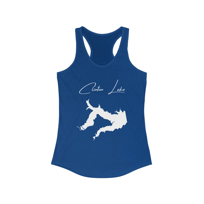 Kansas  Clinton  Lake  Racerback-Tank  front  position  view  from  front  solid  royal.webp