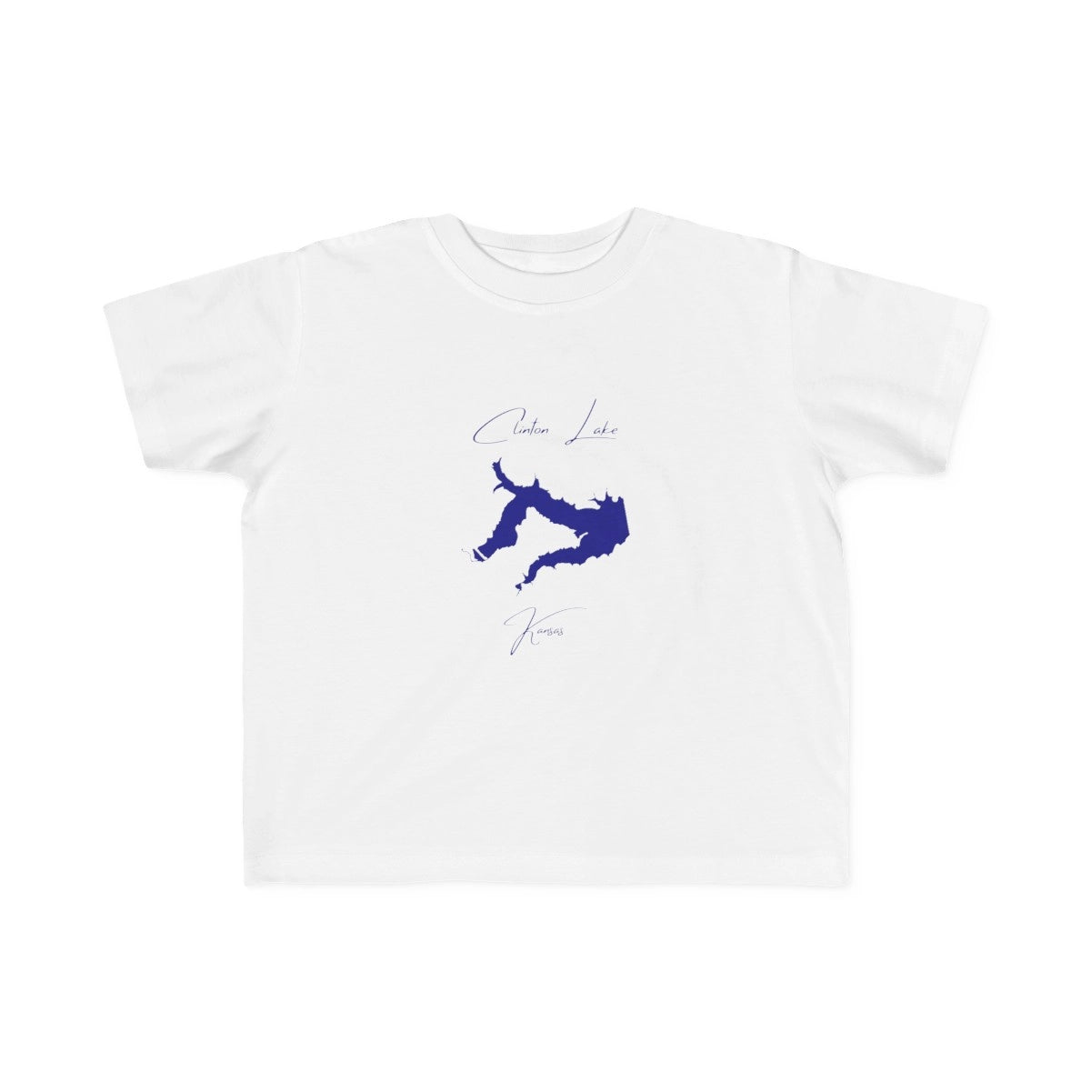 Kansas  Clinton  Lake  Toddler  T-shirt  front  position  view  from  front  white.webp
