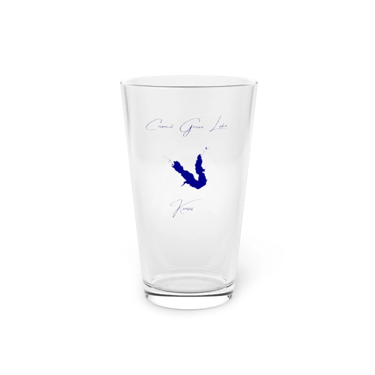 Kansas  Council  Grove  Lake  16oz  Pint  Glass  front  position  view  from  front  16oz.webp