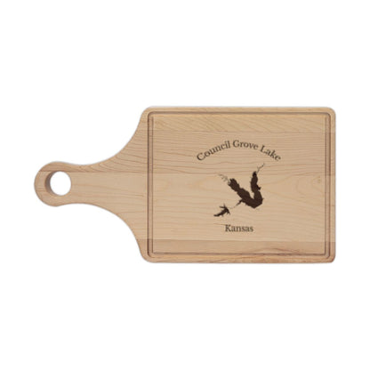 Kansas  Council  Grove  Lake  Engraved  Cutting  Board  front  position  view  from  front  maple.webp