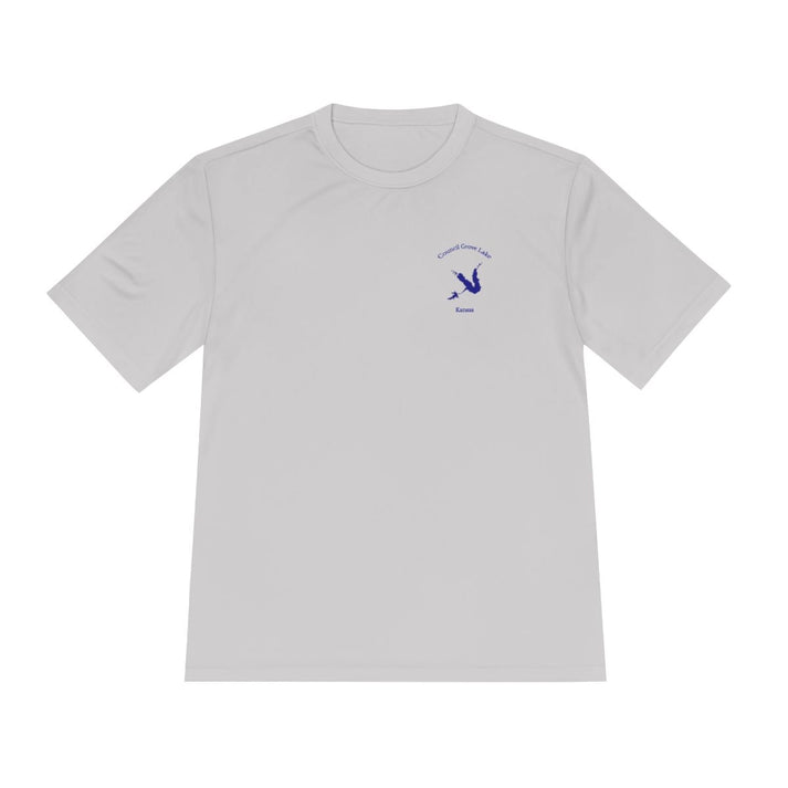 Kansas  Council  Grove  Lake  Moisture  Wicking  Tee  front  position  view  from  front  silver.webp