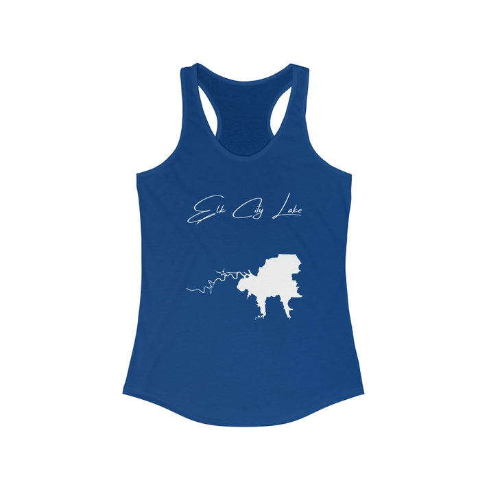 Kansas  Elk  City  Lake  Racerback-Tank  front  position  view  from  front  solid  royal.webp