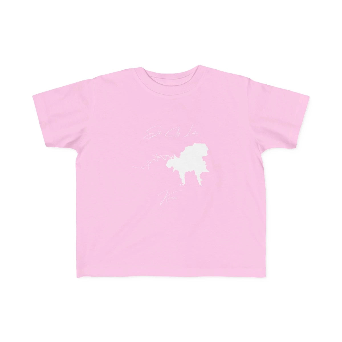 Kansas  Elk  City  Lake  Toddler  T-shirt  front  position  view  from  front  pink.webp