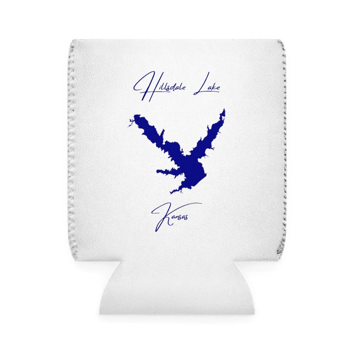 Kansas  Hillsdale  Lake  Can  Koozie  front  position  view  from  front-1  white.webp