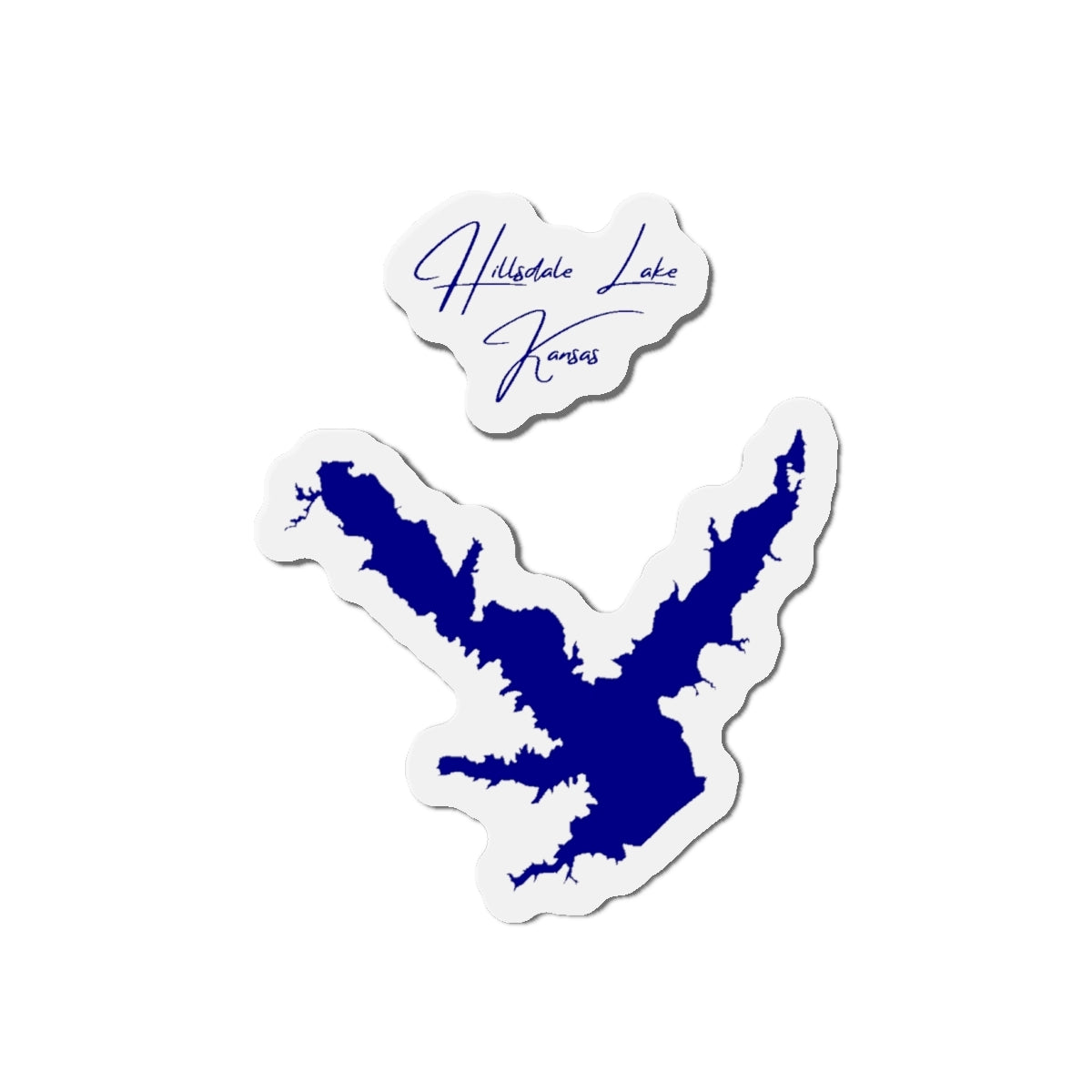Kansas  Hillsdale  Lake  Die  Cut  Magnet  front  position  view  from  front  4  x  4.webp