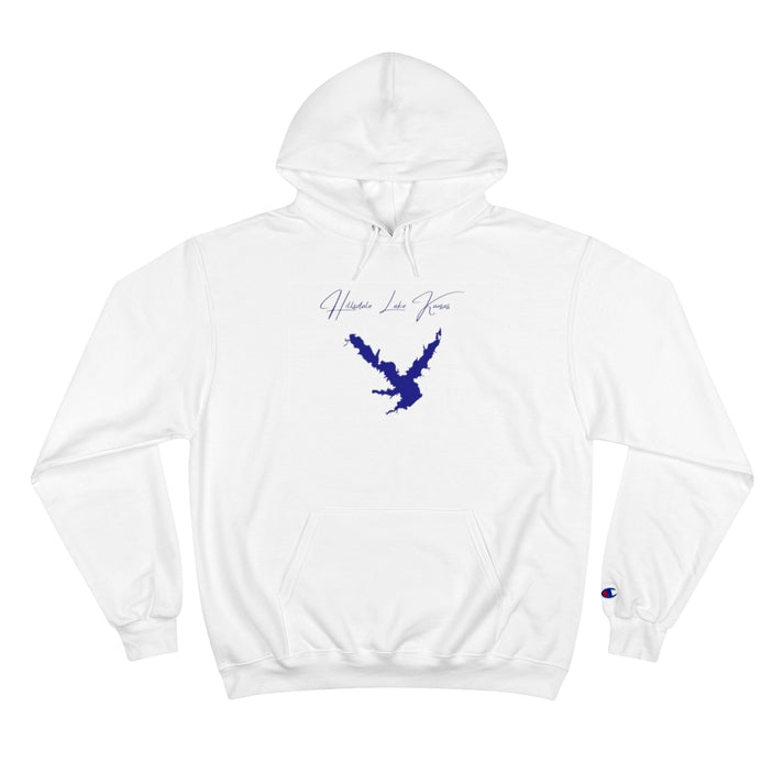 Kansas  Hillsdale  Lake  Hoodie  front  position  view  from  front  white.webp