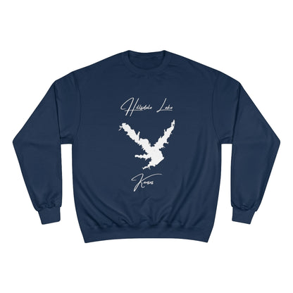 Kansas  Hillsdale  Lake  Sweatshirt  front  position  view  from  front  navy.webp