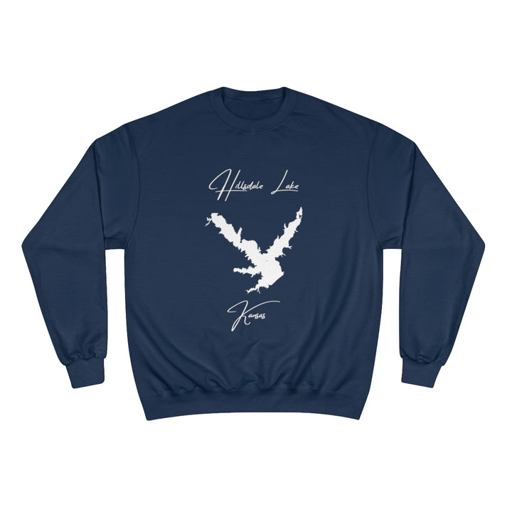 Kansas  Hillsdale  Lake  Sweatshirt  front  position  view  from  front  navy.webp