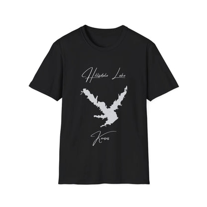 Kansas  Hillsdale  Lake  T-shirt  front  position  view  from  front  black.webp