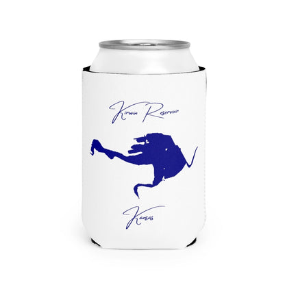 Kansas  Kirwin  Reservoir  Can  Koozie  front  position  view  from  front-2  white.webp