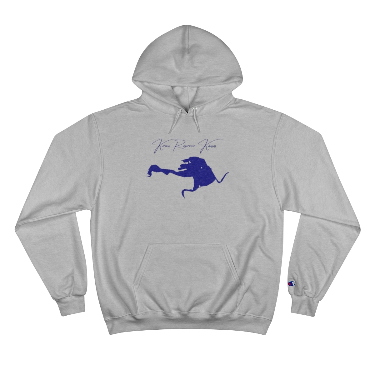 Kansas  Kirwin  Reservoir  Hoodie  front  position  view  from  front  light  steel.webp