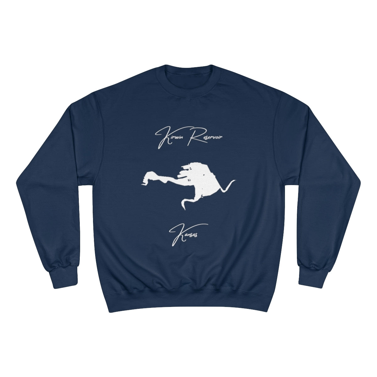 Kansas  Kirwin  Reservoir  Sweatshirt  front  position  view  from  front  navy.webp
