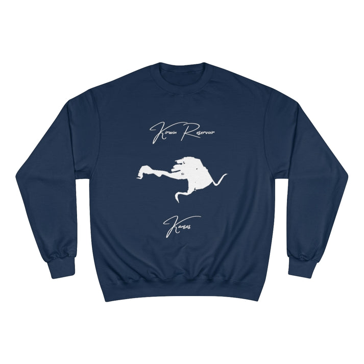 Kansas  Kirwin  Reservoir  Sweatshirt  front  position  view  from  front  navy.webp