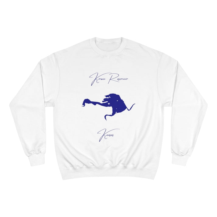 Kansas  Kirwin  Reservoir  Sweatshirt  front  position  view  from  front  white.webp