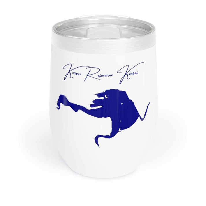 Kansas  Kirwin  Reservoir  Wine  Tumbler  front  position  view  from  front  white.webp