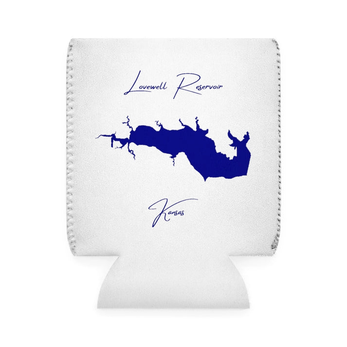 Kansas  Lovewell  Reservoir  Can  Koozie  front  position  view  from  front-1  white.webp