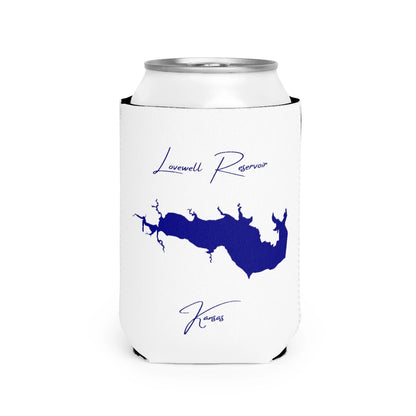 Kansas  Lovewell  Reservoir  Can  Koozie  front  position  view  from  front-2  white.webp