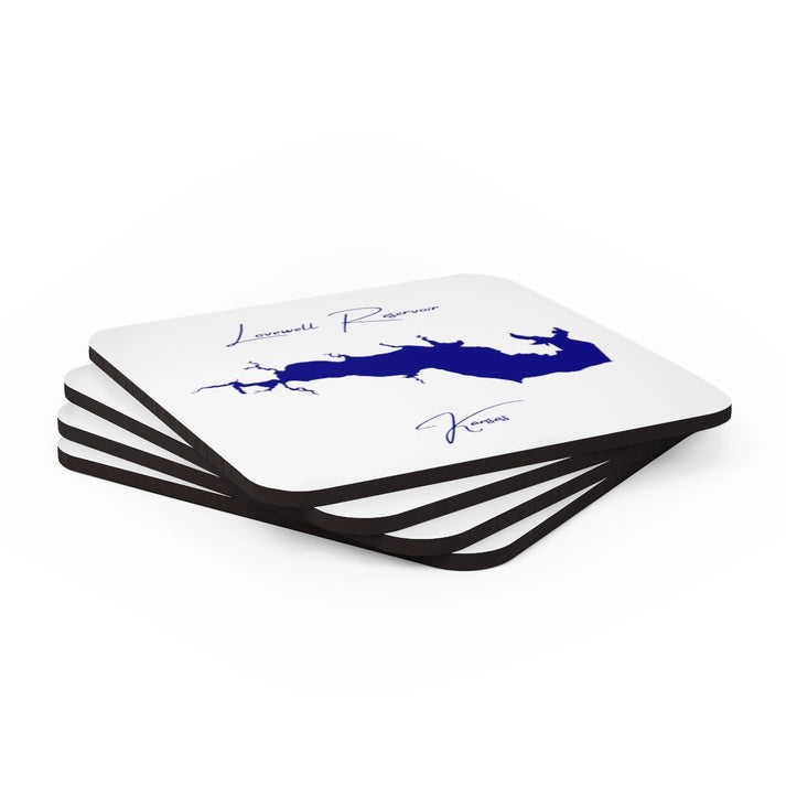 Kansas  Lovewell  Reservoir  Coaster  Set  front  position  view  from  stacked  3.75  x  3.75.webp