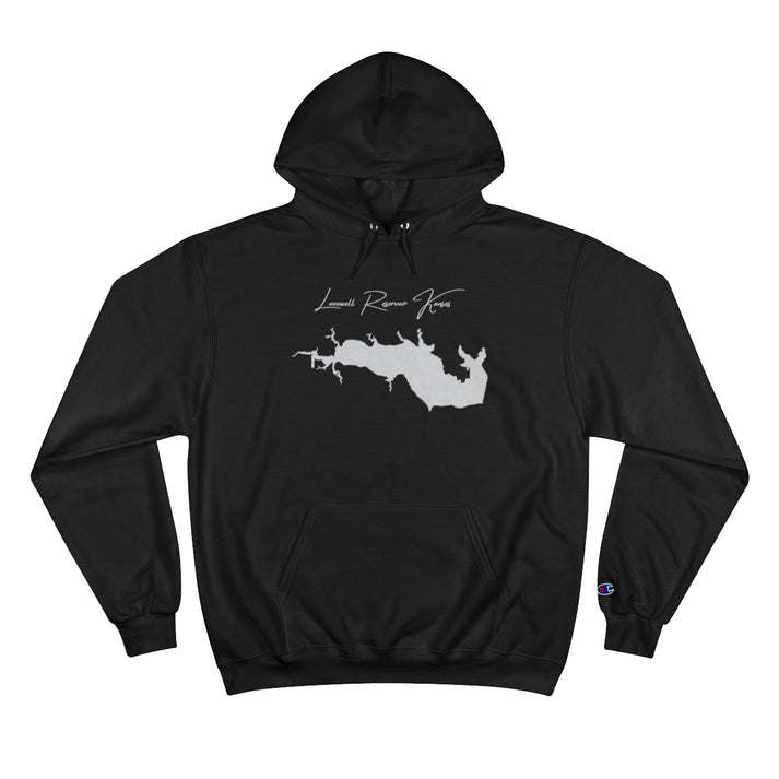 Kansas  Lovewell  Reservoir  Hoodie  front  position  view  from  front  black.webp