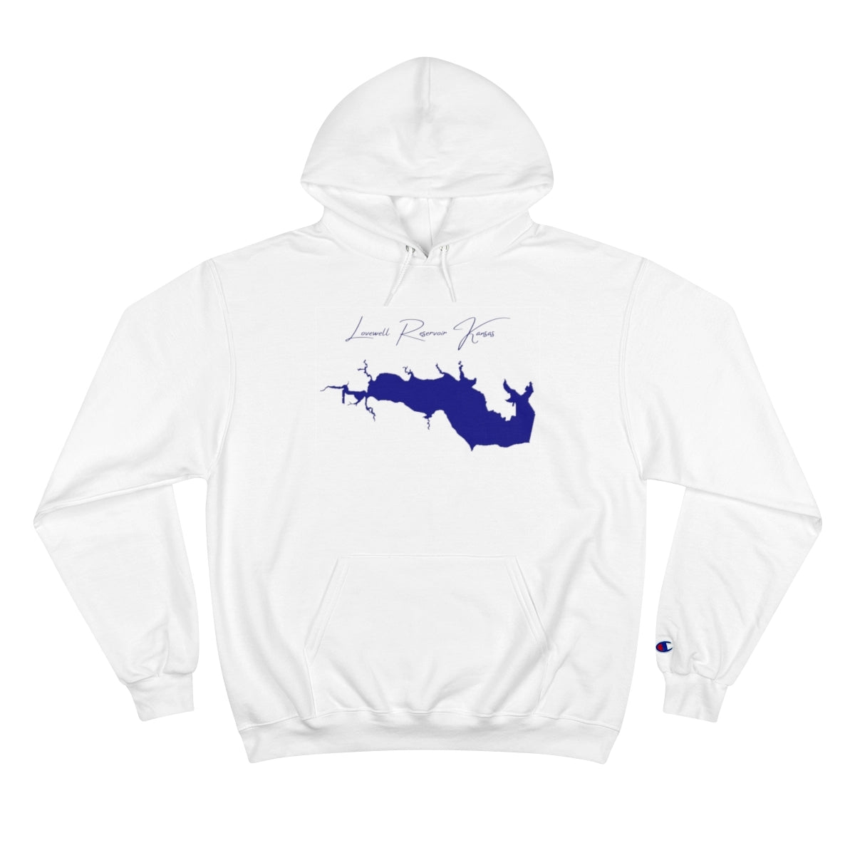 Kansas  Lovewell  Reservoir  Hoodie  front  position  view  from  front  white.webp