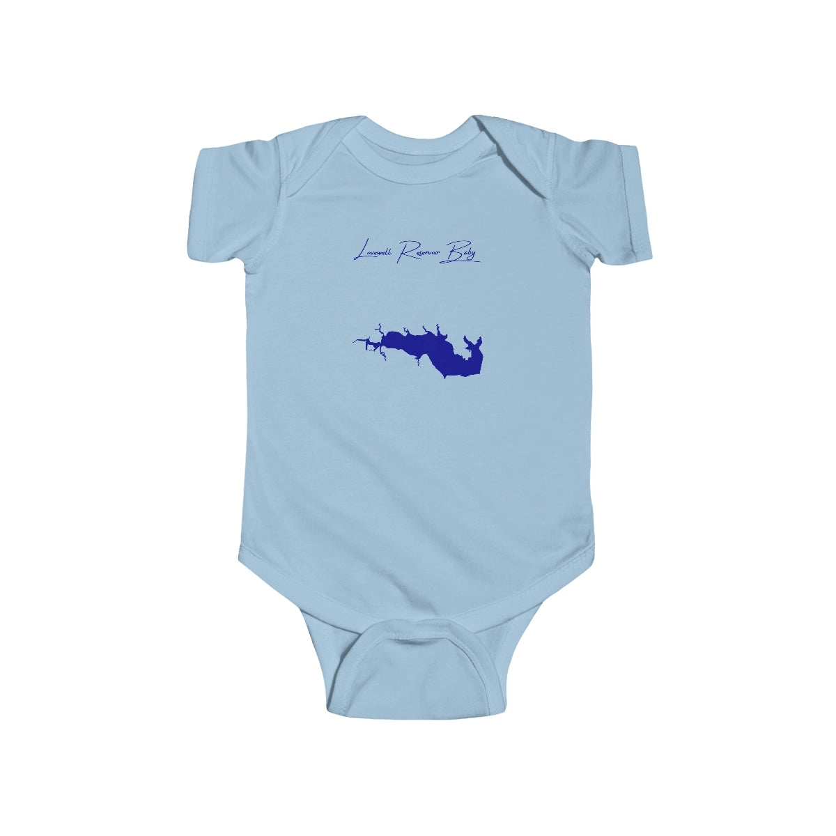 Kansas  Lovewell  Reservoir  Onesie  front  position  view  from  front  light  blue.webp