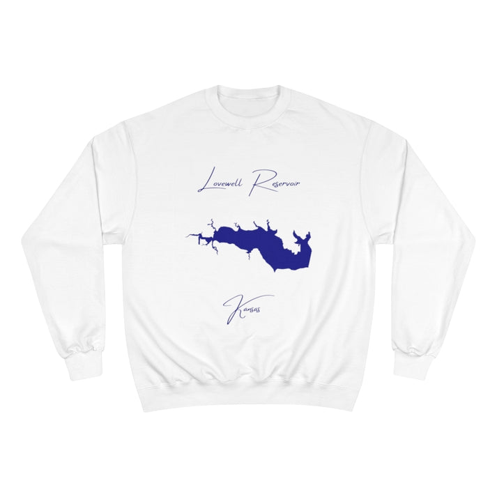 Kansas  Lovewell  Reservoir  Sweatshirt  front  position  view  from  front  white.webp