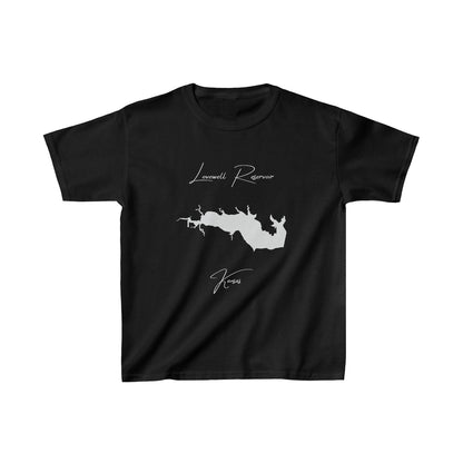 Kansas  Lovewell  Reservoir  Youth  T-shirt  front  position  view  from  front  black.webp